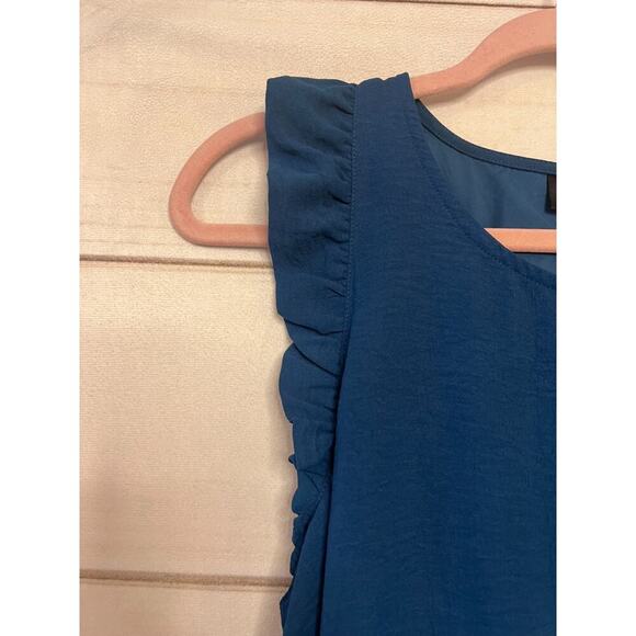 SSYS The Label Dark Teal Dress Ruffles Size LG Easy Comfy Cute! - Picture 4 of 5